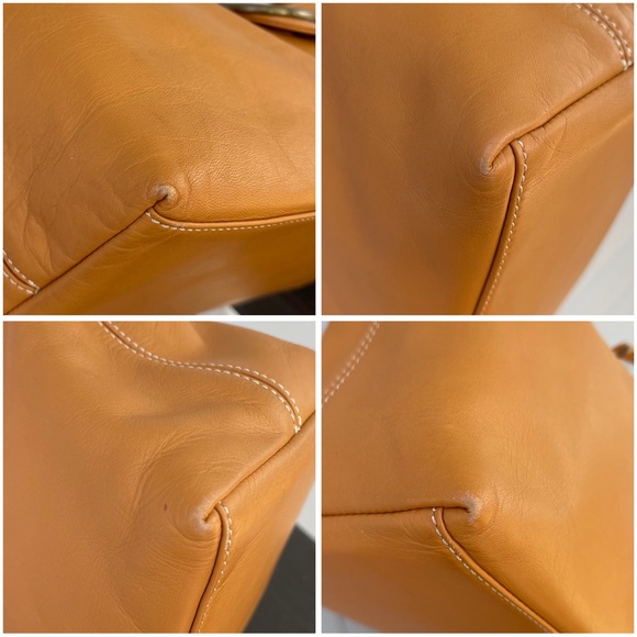 Ungaro Japanese Brand Light Brown Leather Shoulder Bag with Pouch - Picture 12 of 17